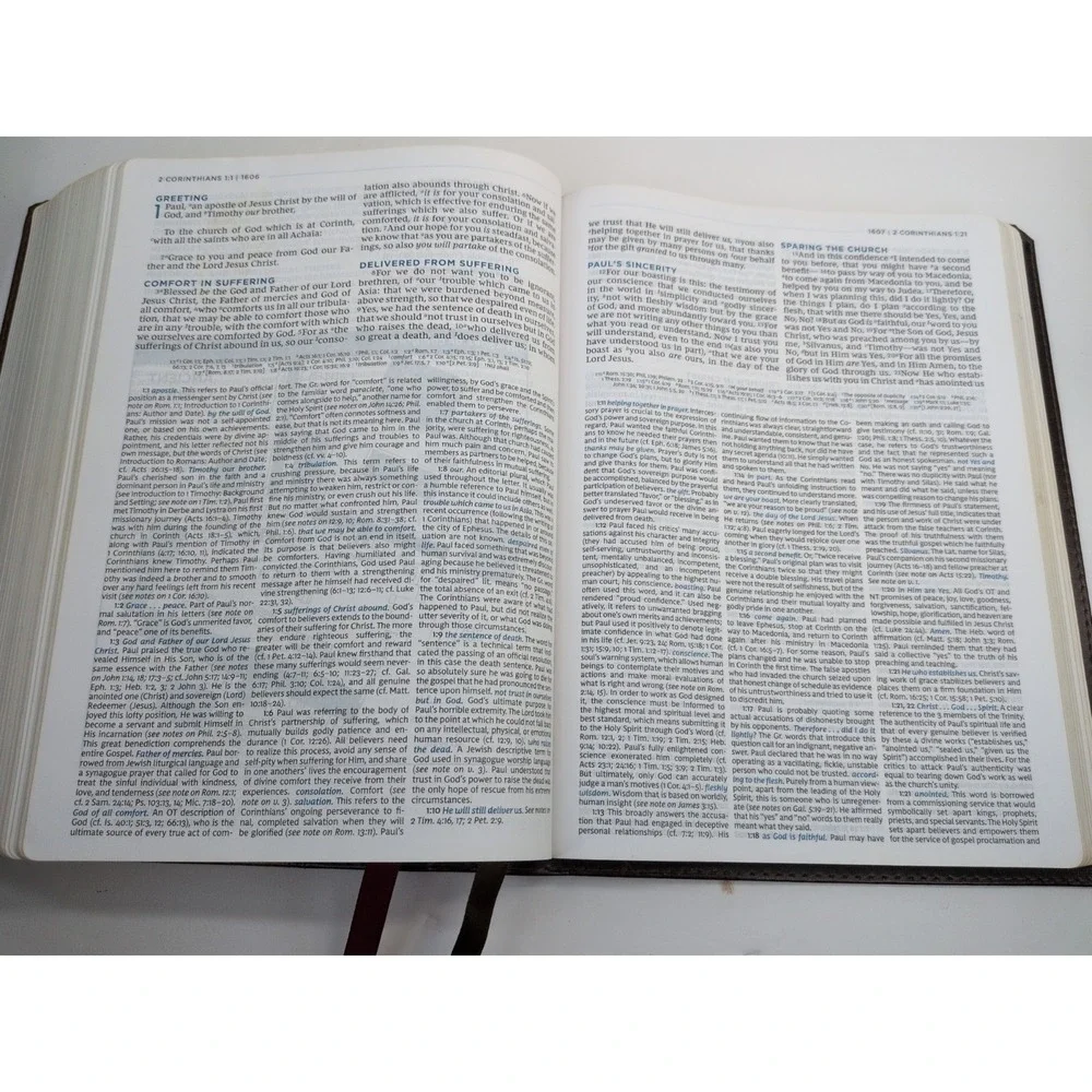 😍Macarthur Study Holy Bible NKJV Bonded Leather 2006 Maps Nelson